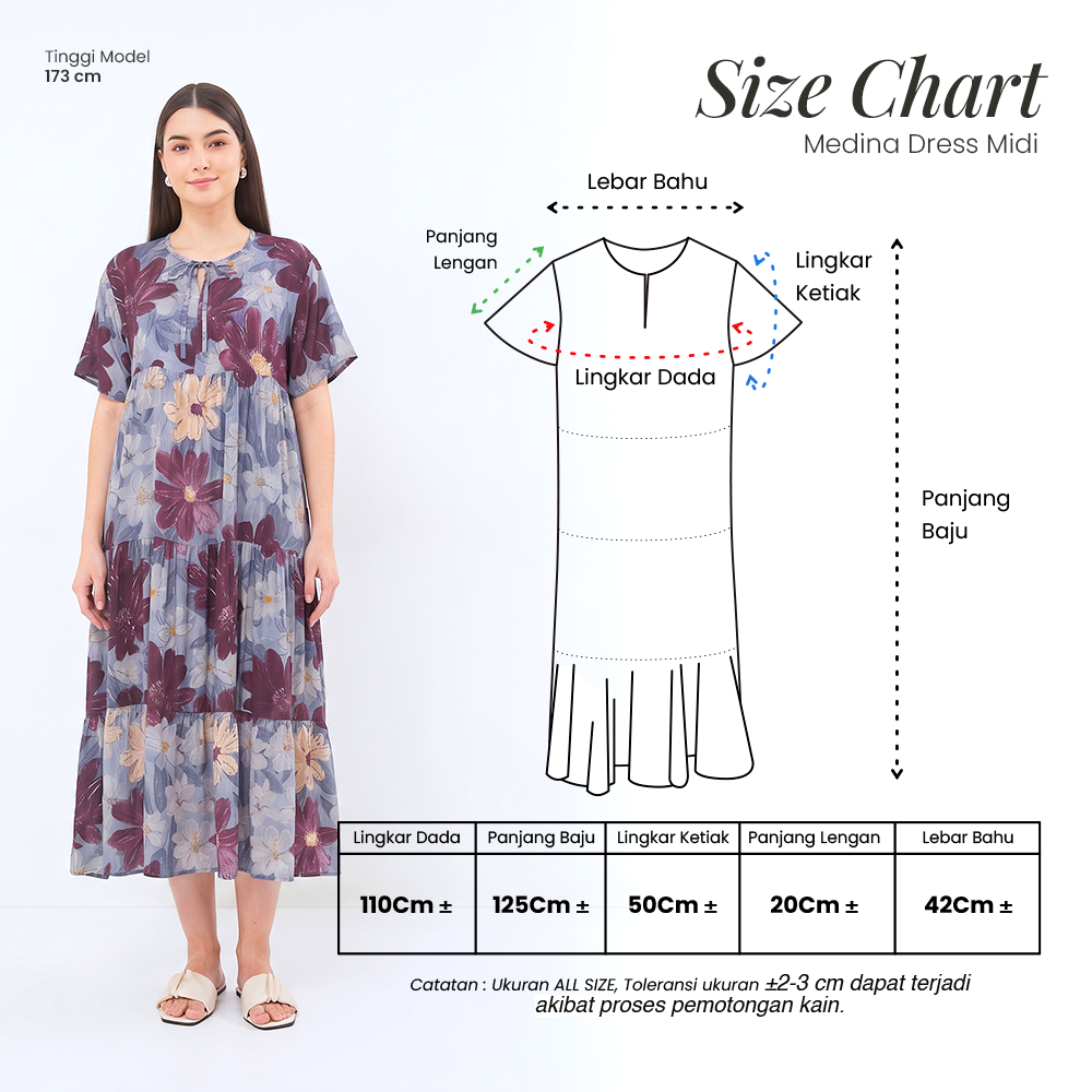 Medina Midi Dress - DYD Label - Homedress Bahan Rayon