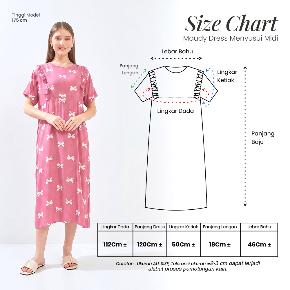 Maudy Midi Dress Menyusui - DYD Label - Homedress Bahan Rayon Bukaan Samping