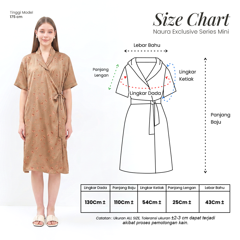 Naura Kimono Mini Exclusive Series - DYD Label - Homedress Bahan Organic Silk