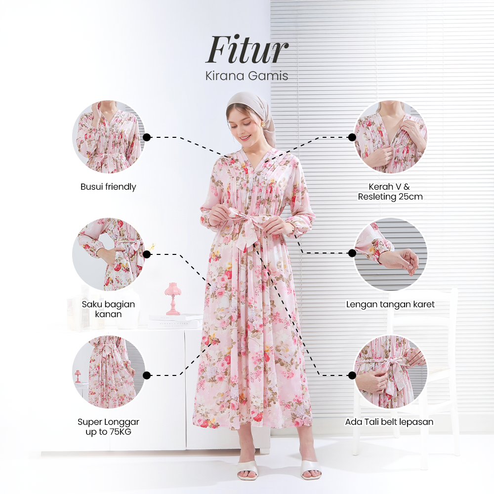 Kirana Gamis - DYD Label - Dress Bahan Rayon