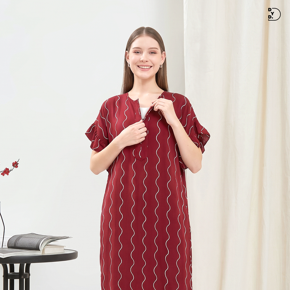 Kamala Midi Dress - DYD Label - Homedress Ruffle Bahan Rayon