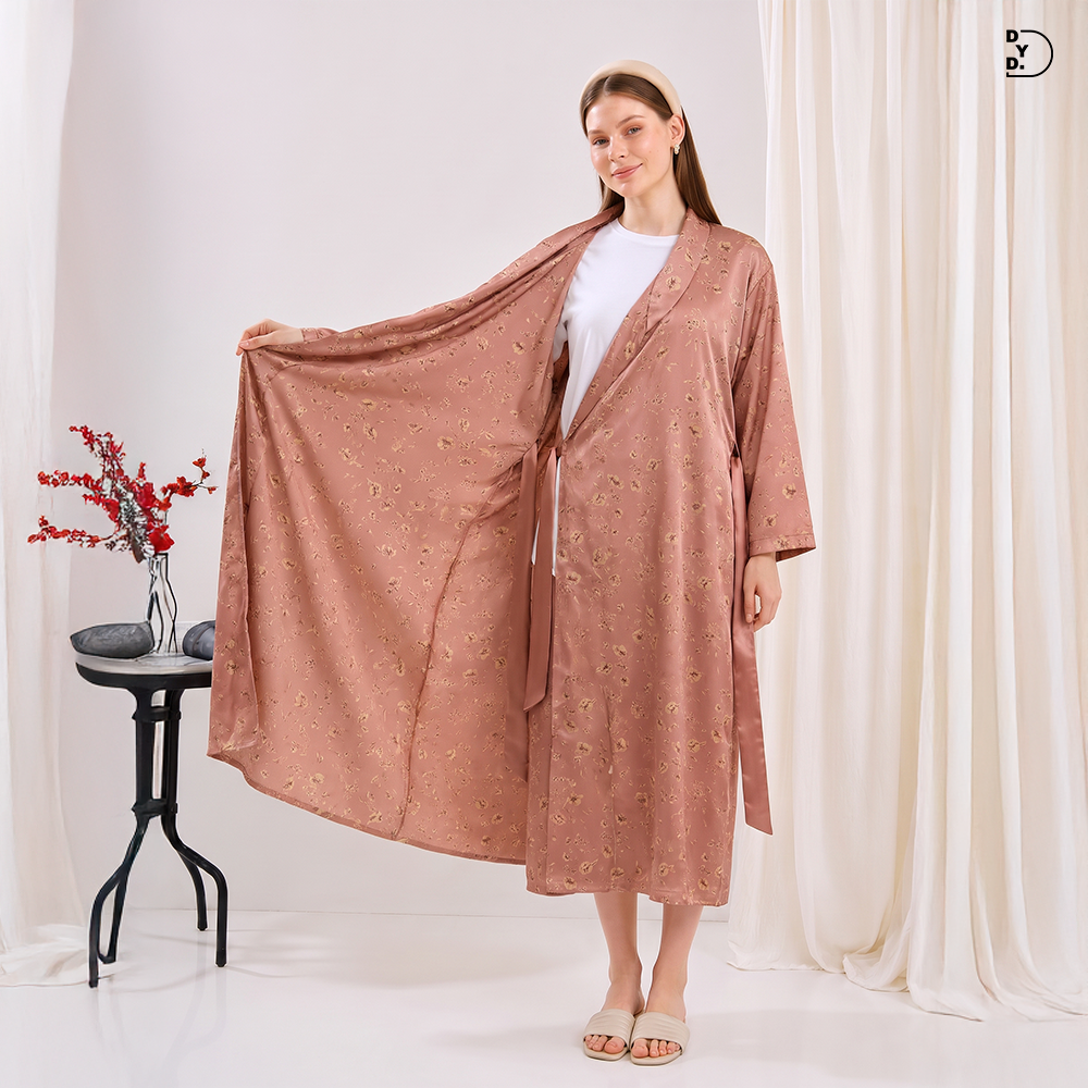 Naura Kimono Midi Exclusive Series - DYD Label - Homedress Bahan Organic Silk