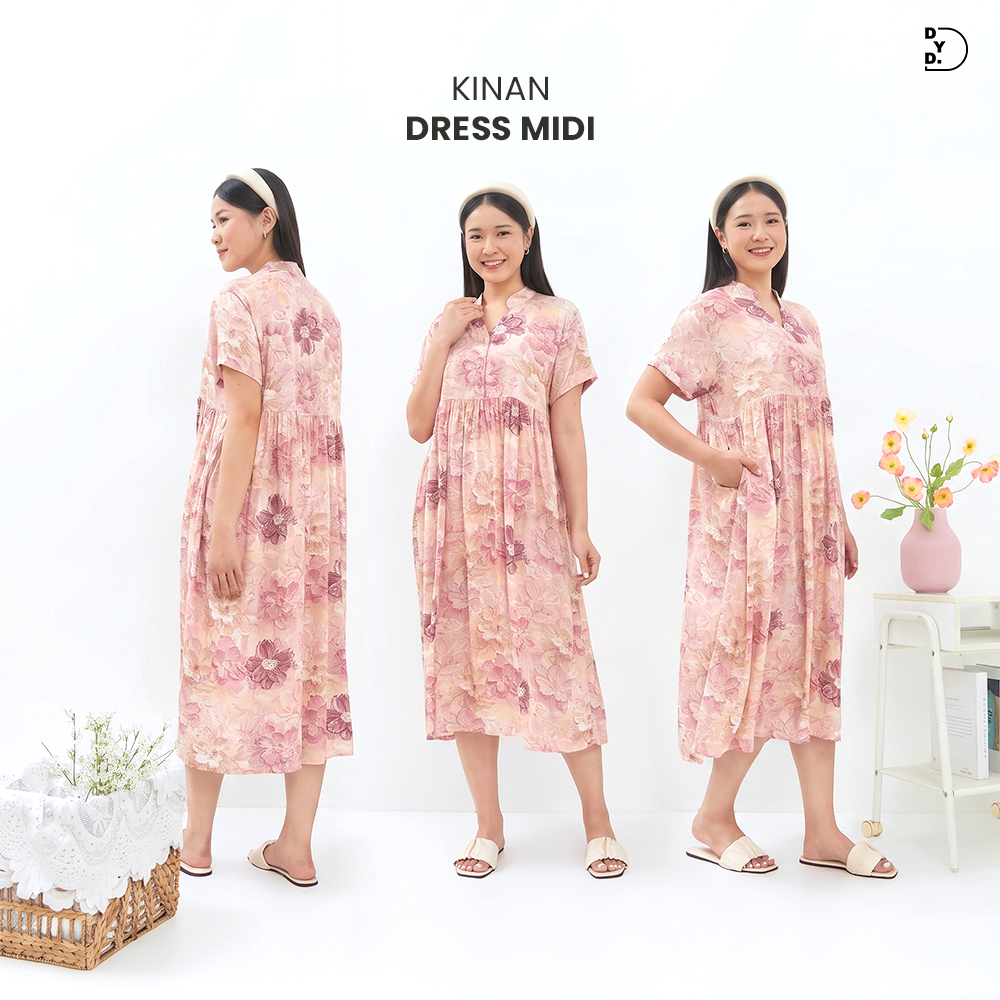 Kinan Midi Dress - DYD Label - Homedress Bahan Rayon