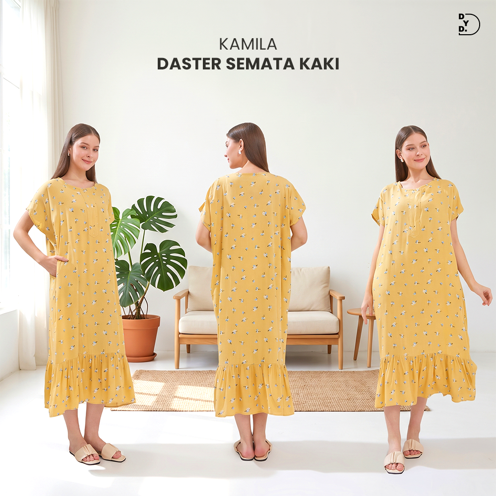Kamila Daster Semata Kaki  - DYD Label - Homedress Bahan Rayon