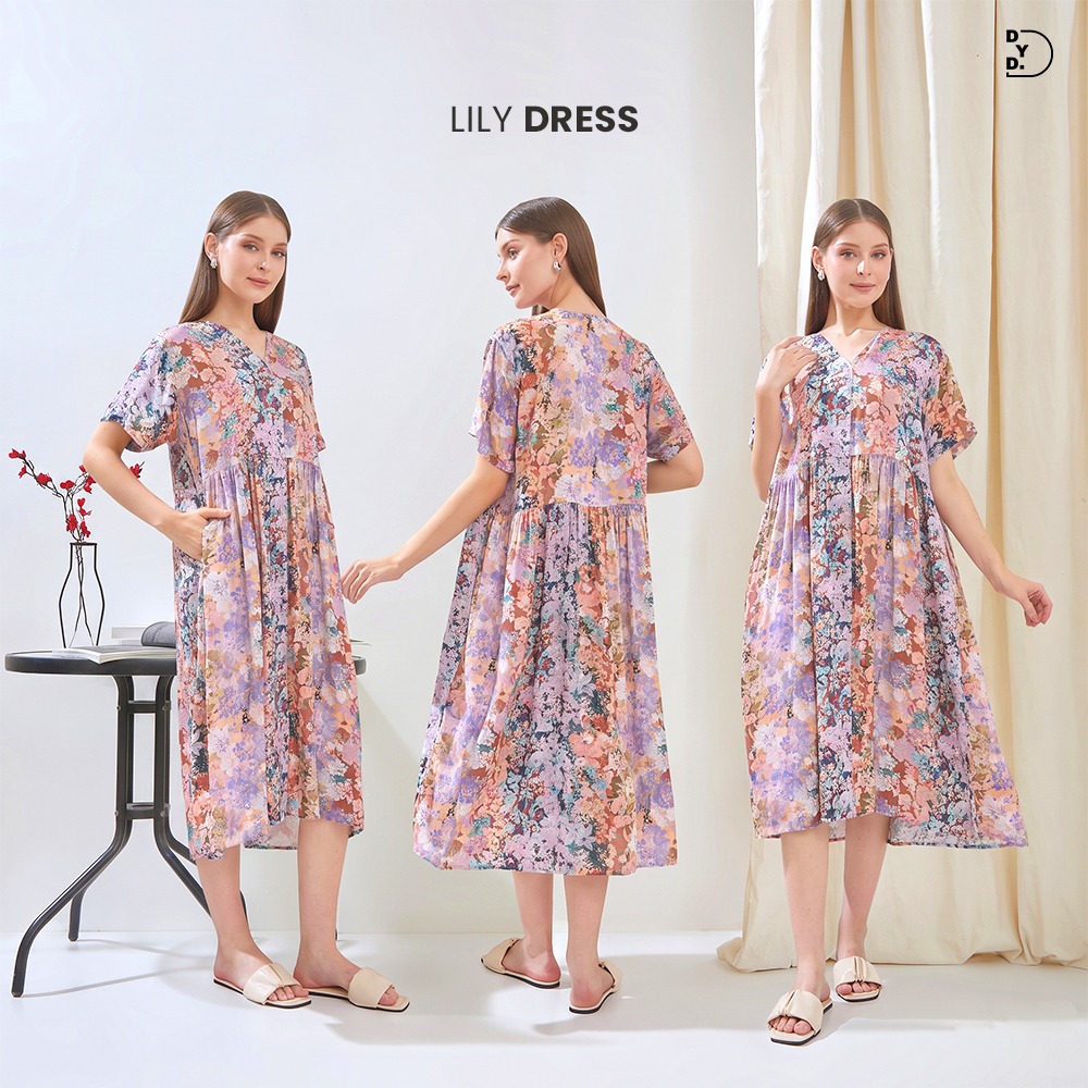 Lily Dress - DYD Label - Homedress Bahan Rayon