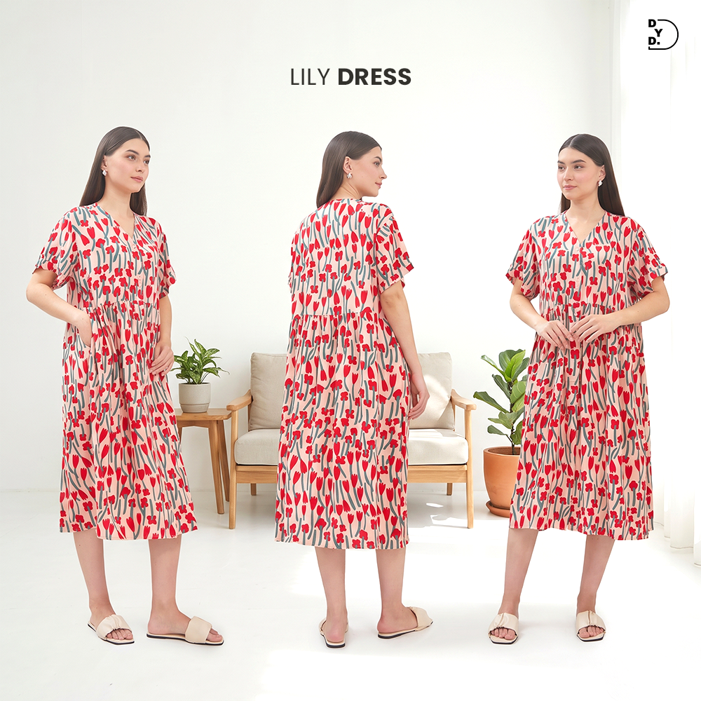 Lily Dress - DYD Label - Homedress Bahan Rayon