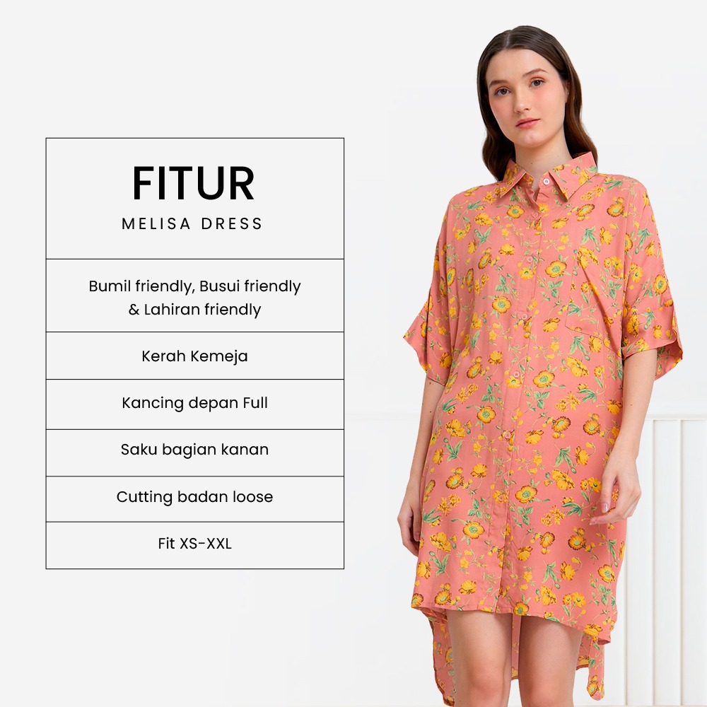 Melisa Dress Kemeja - DYD Label - Homedress Bahan Rayon