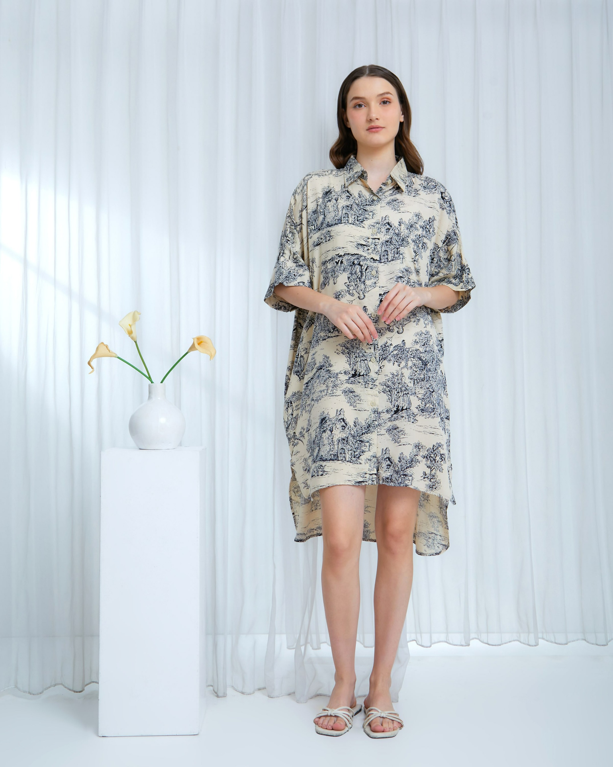Melisa Dress Kemeja - DYD Label - Homedress Bahan Rayon