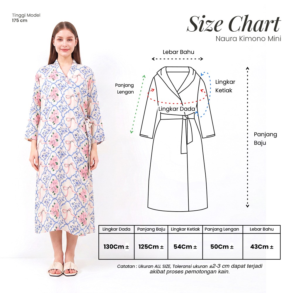 Naura Kimono Midi - DYD Label - Homedress Lahiran Bahan Rayon