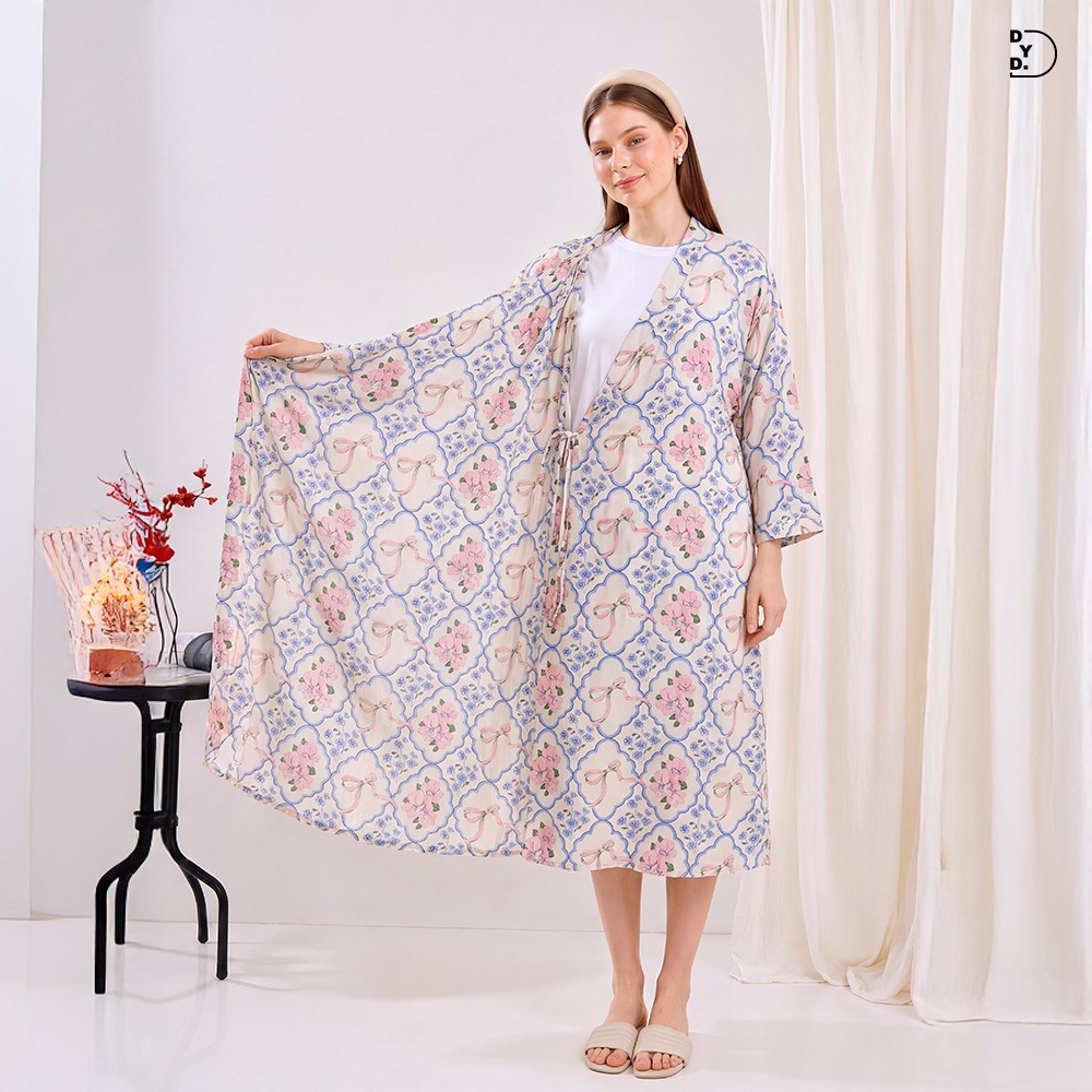 Naura Kimono Midi - DYD Label - Homedress Lahiran Bahan Rayon