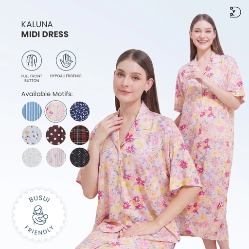 Kaluna Midi Dress - DYD Label - Homedress Bahan Rayon