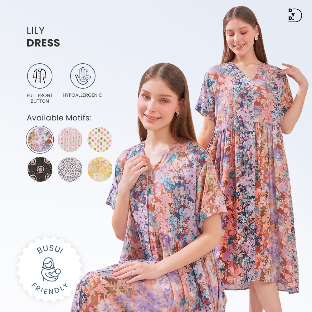 Lily Dress - DYD Label - Homedress Bahan Rayon