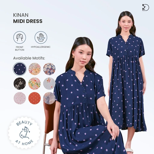 Image of Kinan Midi Dress - DYD Label - Homedress Bahan Rayon