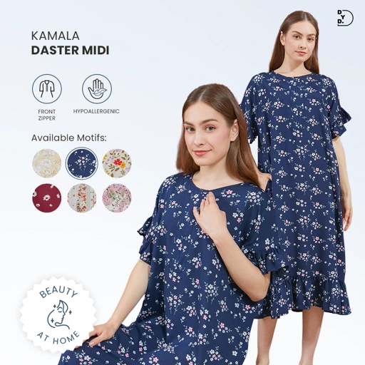 Image of Kamala Midi Dress - DYD Label - Homedress Ruffle Bahan Rayon