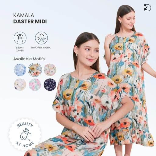 Image of Kamala Midi Dress - DYD Label - Homedress Ruffle Bahan Rayon