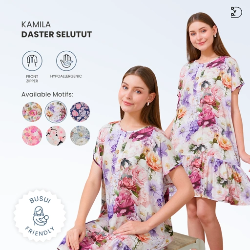 Image of Kamila Daster Selutut - DYD Label - Homedress Bahan Rayon
