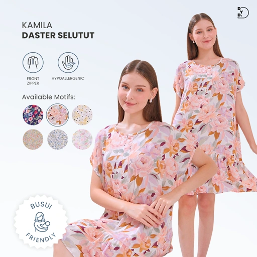Image of Kamila Daster Selutut - DYD Label - Homedress Bahan Rayon