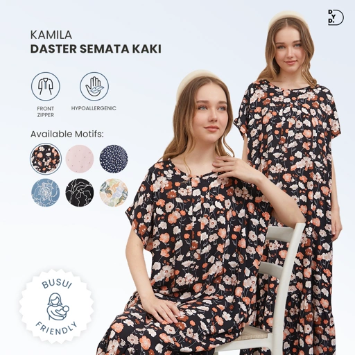 Image of Kamila Daster Semata Kaki  - DYD Label - Homedress Bahan Rayon