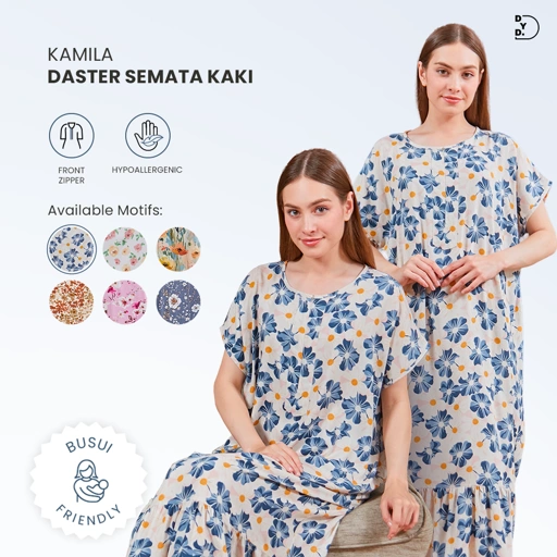 Image of Kamila Daster Semata Kaki  - DYD Label - Homedress Bahan Rayon