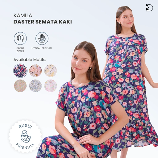 Image of Kamila Daster Semata Kaki  - DYD Label - Homedress Bahan Rayon