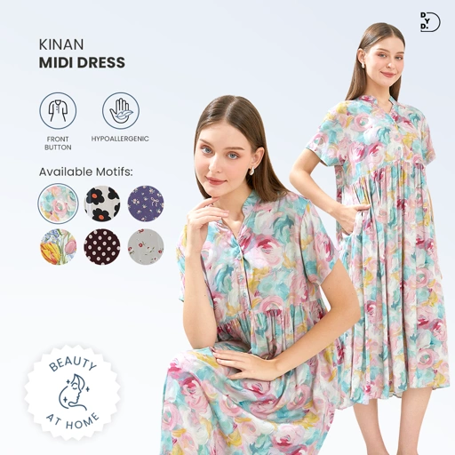 Image of Kinan Midi Dress - DYD Label - Homedress Bahan Rayon