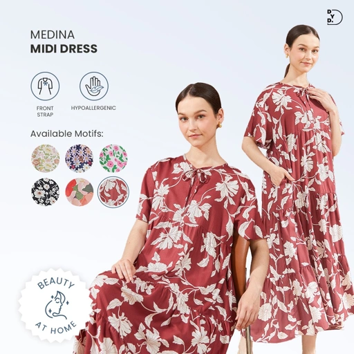 Image of Medina Midi Dress - DYD Label - Homedress Bahan Rayon