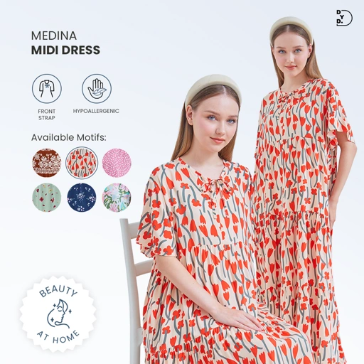 Image of Medina Midi Dress - DYD Label - Homedress Bahan Rayon
