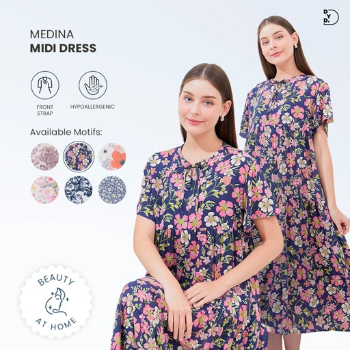 Image of Medina Midi Dress - DYD Label - Homedress Bahan Rayon