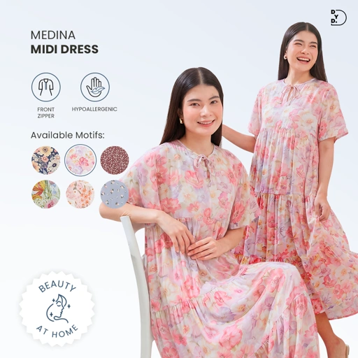 Image of Medina Midi Dress - DYD Label - Homedress Bahan Rayon