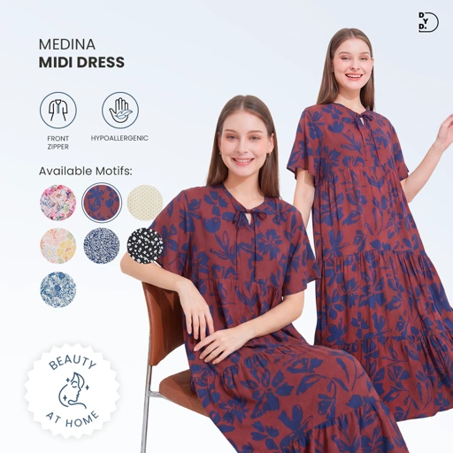 Medina Midi Dress - DYD Label - Homedress Bahan Rayon