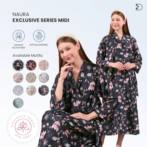 Image of Naura Kimono Midi Exclusive Series - DYD Label - Homedress Bahan Organic Silk