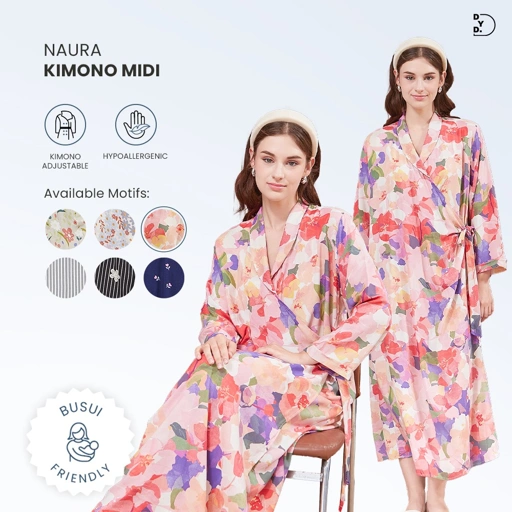 Image of Naura Kimono Midi - DYD Label - Homedress Lahiran Bahan Rayon