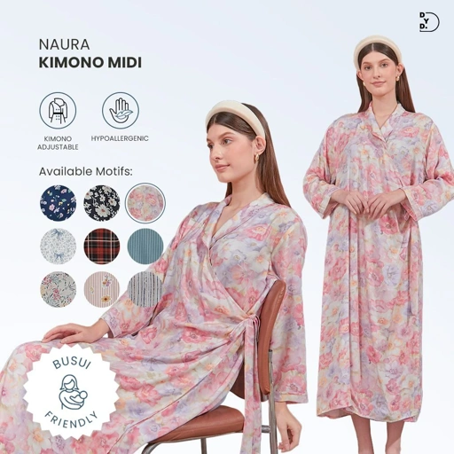 Image of Naura Kimono Midi - DYD Label - Homedress Lahiran Bahan Rayon