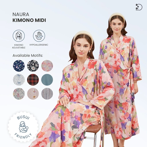Image of Naura Kimono Midi - DYD Label - Homedress Lahiran Bahan Rayon
