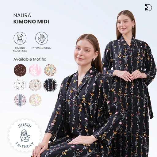 Image of Naura Kimono Midi - DYD Label - Homedress Lahiran Bahan Rayon