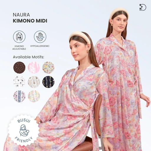 Image of Naura Kimono Midi - DYD Label - Homedress Lahiran Bahan Rayon