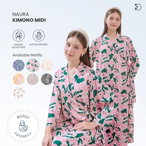 Image of Naura Kimono Midi - DYD Label - Homedress Lahiran Bahan Rayon
