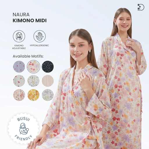 Image of Naura Kimono Midi - DYD Label - Homedress Lahiran Bahan Rayon