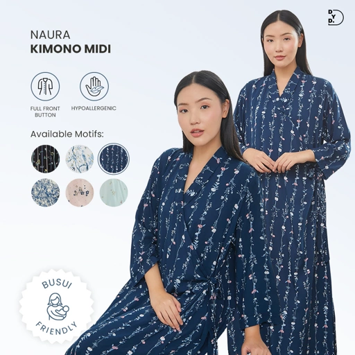 Image of NAURA MIDI - KIMONO - BAHAN RAYON FREE SIZE