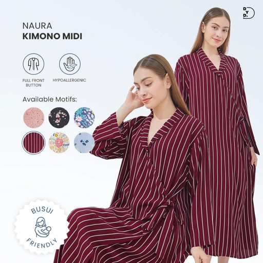 Image of Naura Kimono Midi - DYD Label - Homedress Lahiran Bahan Rayon