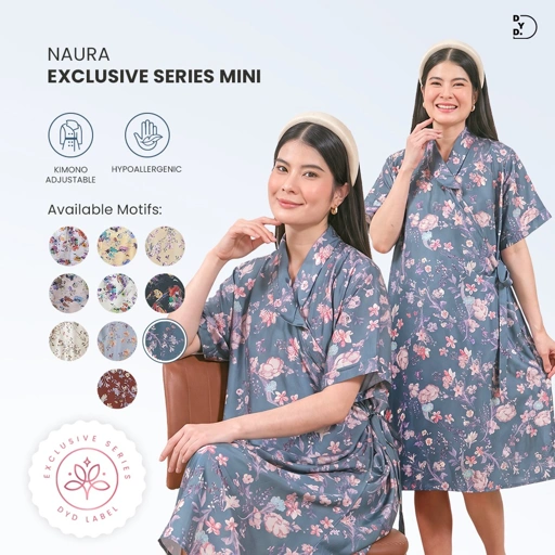 Naura Kimono Mini Exclusive Series - DYD Label - Homedress Bahan Organic Silk