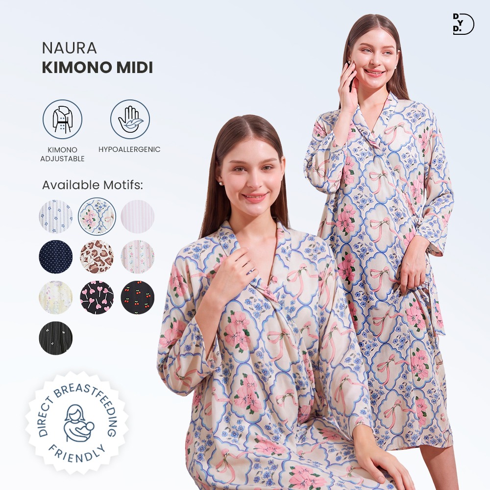 Naura Kimono Midi - DYD Label - Homedress Lahiran Bahan Rayon