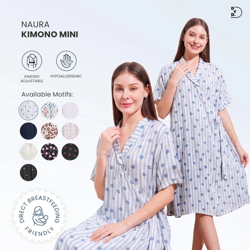 Naura Kimono Mini - DYD Label - Homedress Lahiran Bahan Rayon