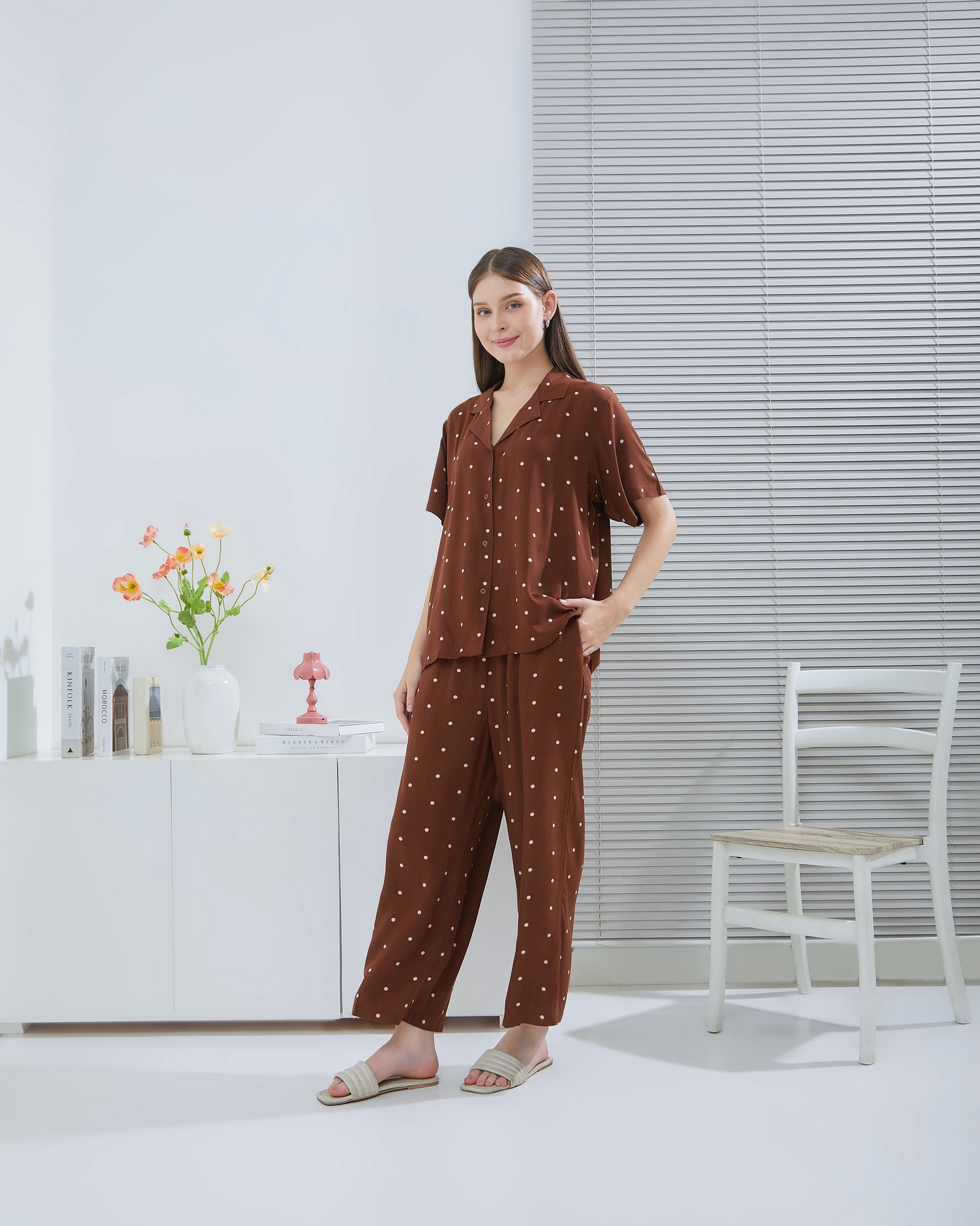 Alleya Piyama Set Celana Panjang - DYD Label - One Set Bahan Rayon
