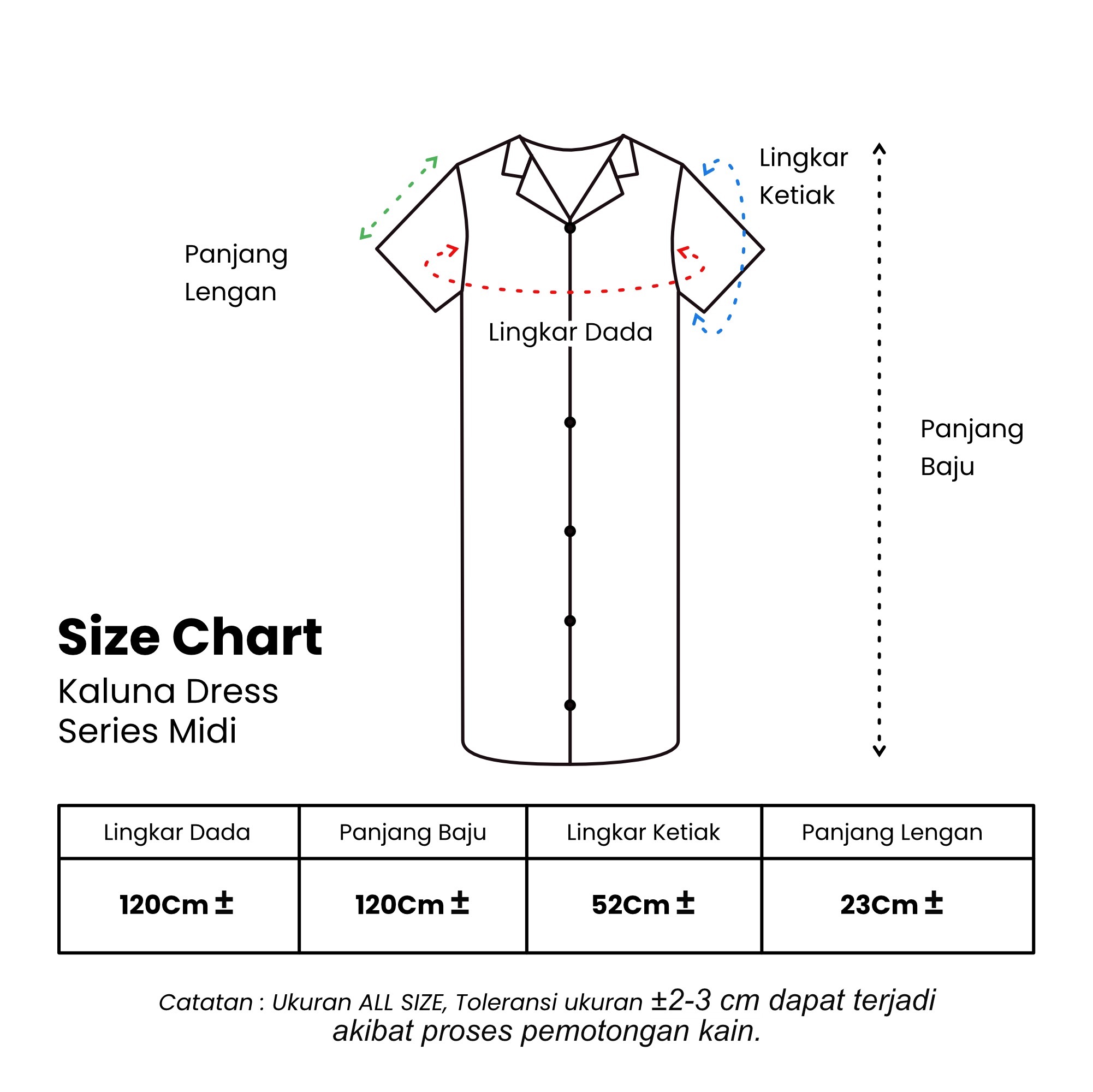 Kaluna Midi Dress - DYD Label - Homedress Bahan Rayon
