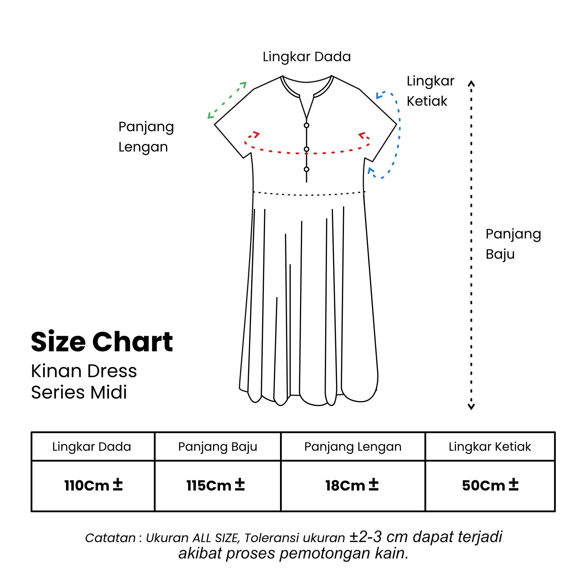 Kinan Midi Dress - DYD Label - Homedress Bahan Rayon