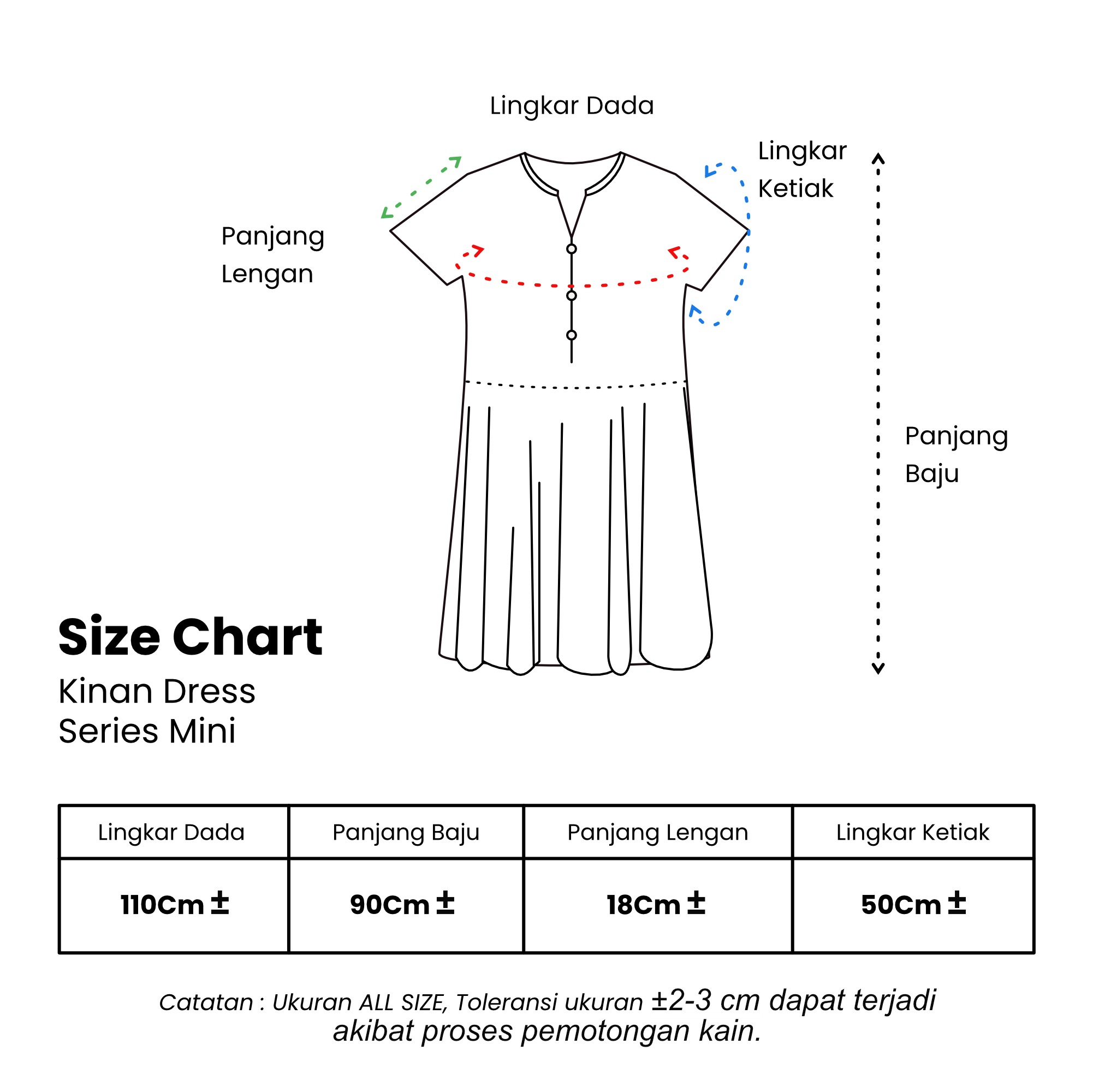 Kinan Mini Dress - DYD Label - Homedress Bahan Rayon