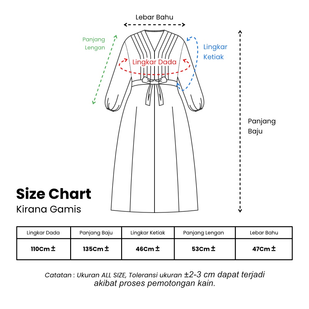 Kirana Gamis - DYD Label - Dress Bahan Rayon