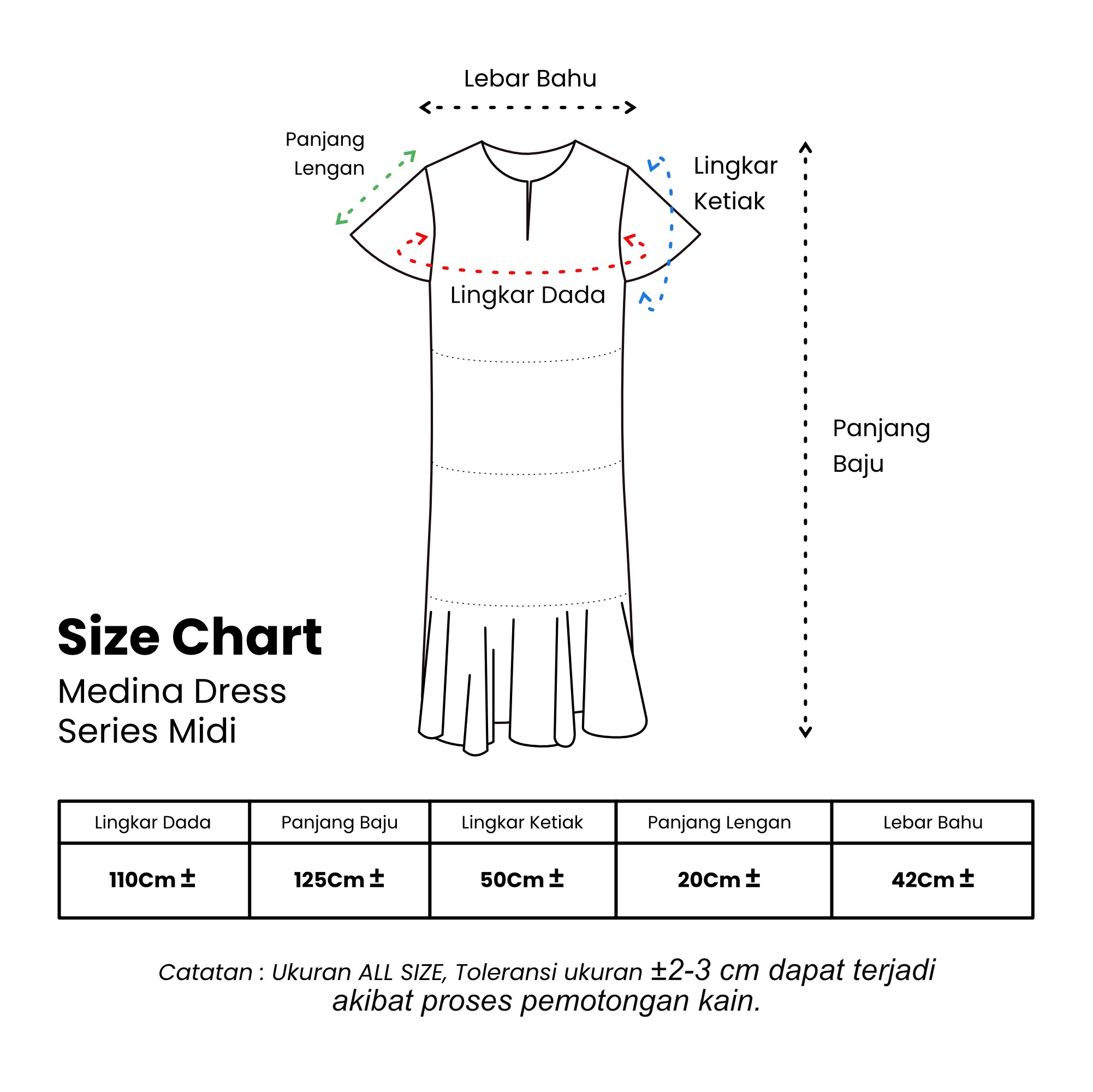 Medina Midi Dress - DYD Label - Homedress Bahan Rayon
