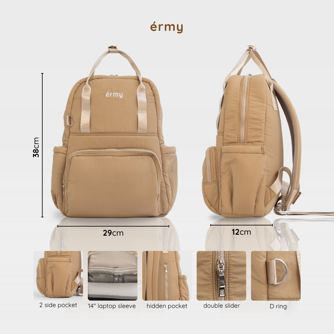 ERMY - Pikko Ransel Crinkle Wanita 2 in 1